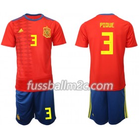 Fußballtrikots Spanien PIDUE 3 Kinder Heim Trikotsatz 2019